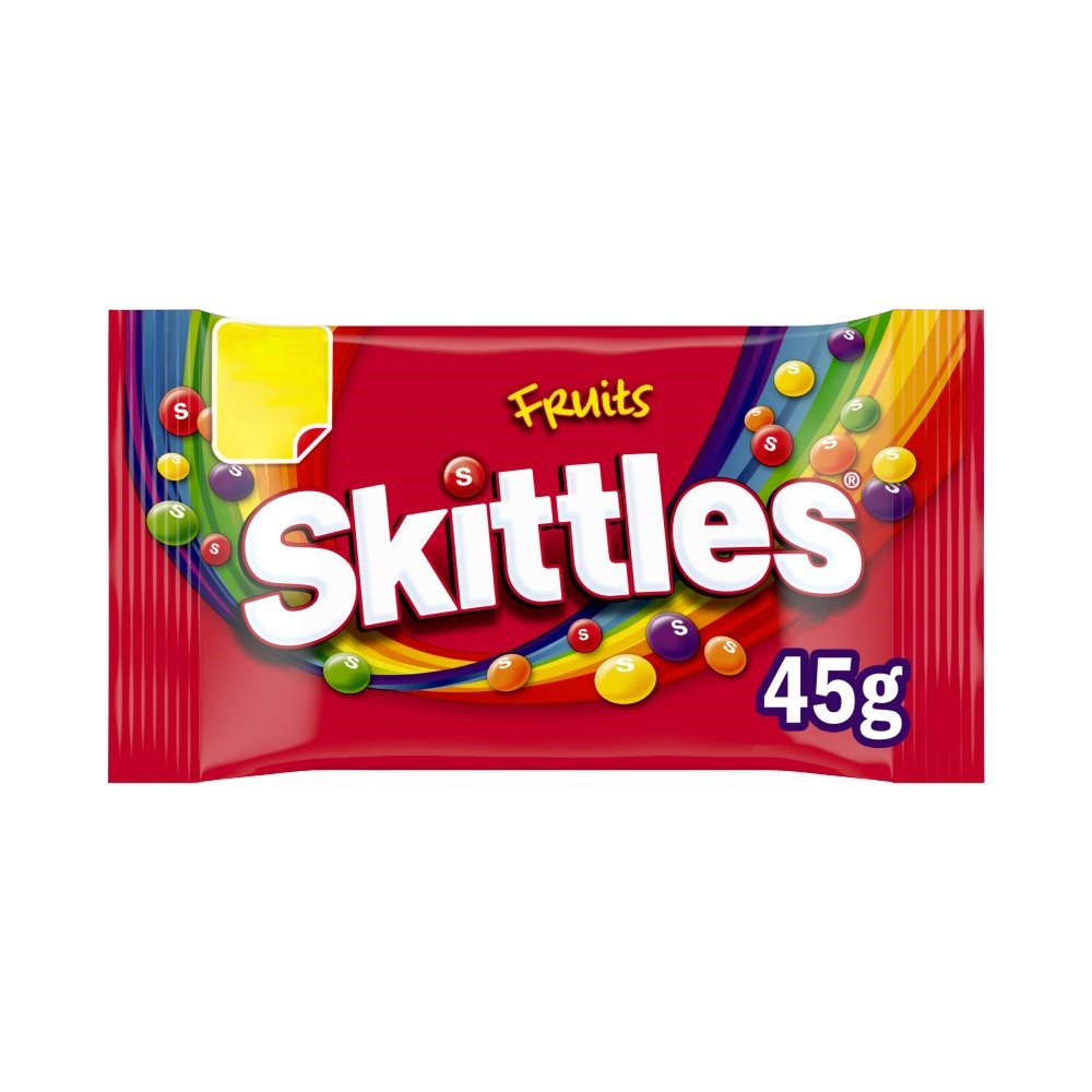 Skittles Chewy Sweets Bag Fruit Flavoured 45g PMP £0.65