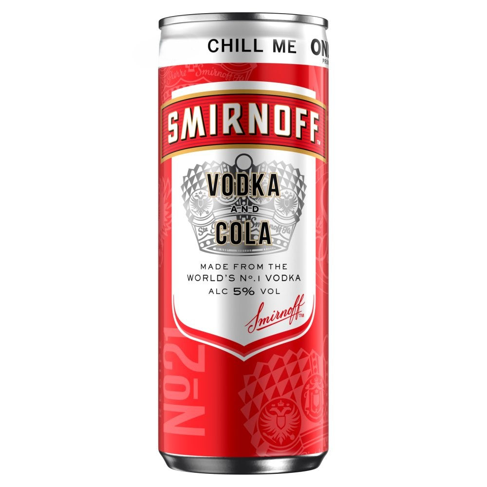 Smirnoff & Cola Pm £2.19 5% 250ml
