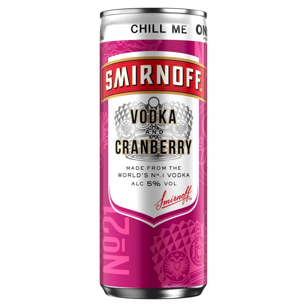 Smirnoff & Cranberry Pm £2.19 5% 250ml