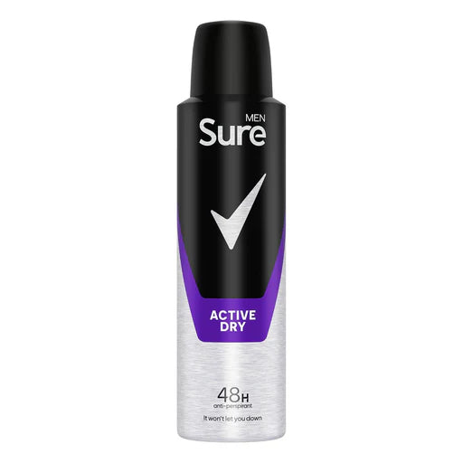 Sure Men Anti-Perspirant Aerosol Active Dry 6x 150 ml