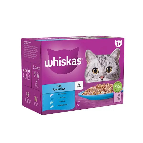 Whiskas 1 + Pouch Fish In Jelly 12pk 85g