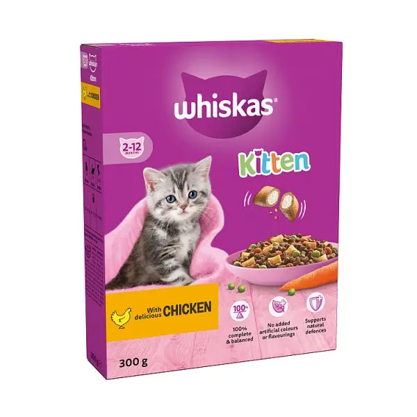 Whiskas Complete Dry 2-12 Months Chicken 300g