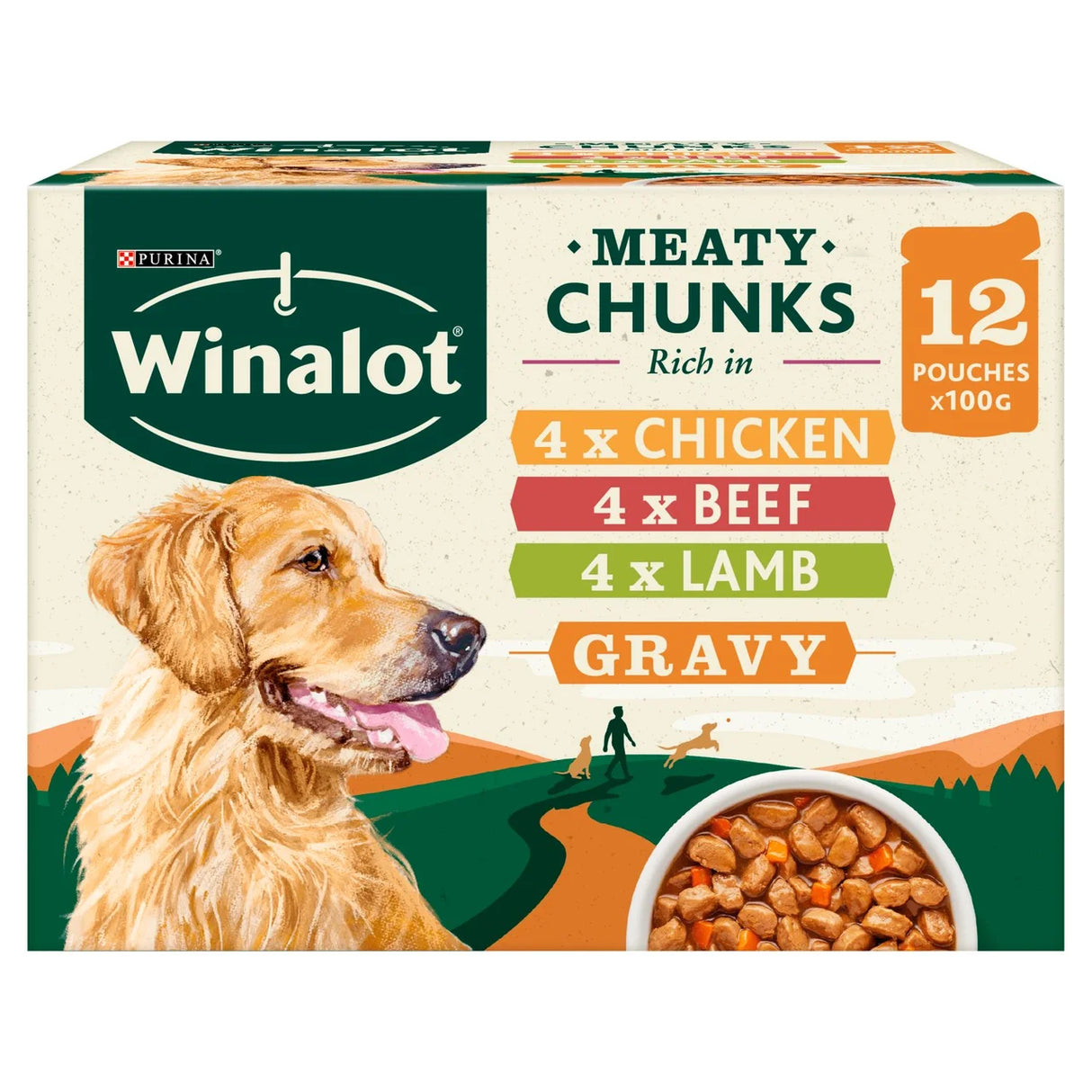 Winalot Pouch 12pk Cig Lamb & Carrot Pm £4.49 100g