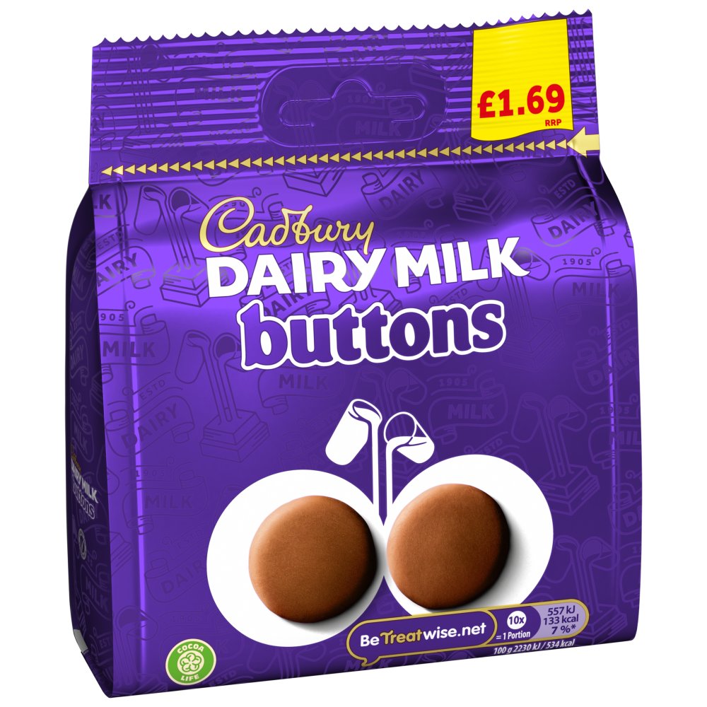 Cadbury Dairy Milk Buttons Chocolate Bag £1.69pm 85g