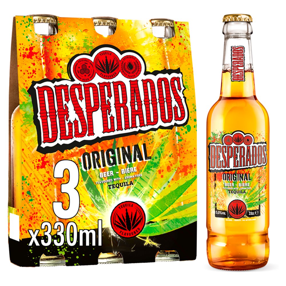 Desperados 3 Pack Bottle 5.9% Abv 330ml