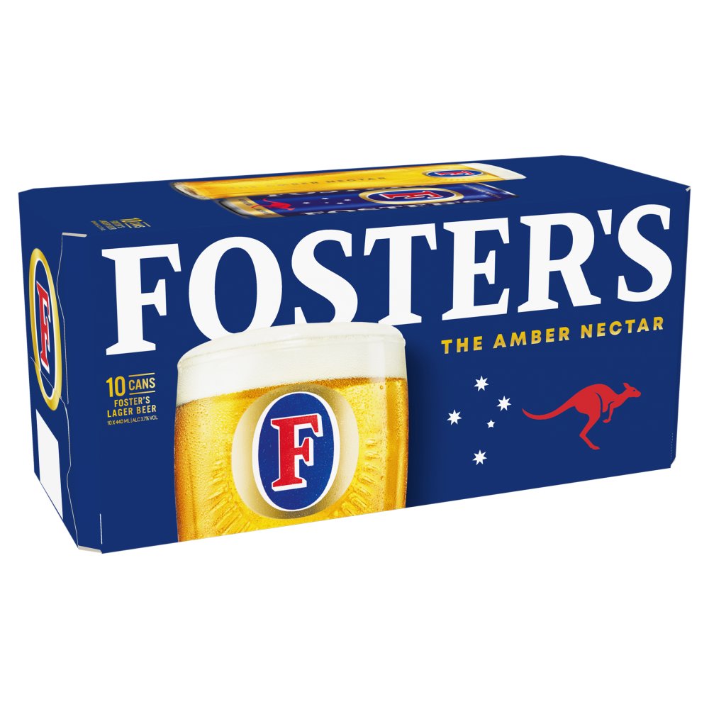 Fosters 10 Pack Can 3.7% Abv 440ml