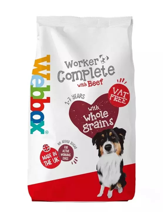 Webbox Working Dog Complete Food Beef 2kg